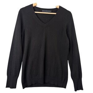 Enzo Mantovani Womens Black 100% Cashmere Crewneck Sweater Size Medium knit